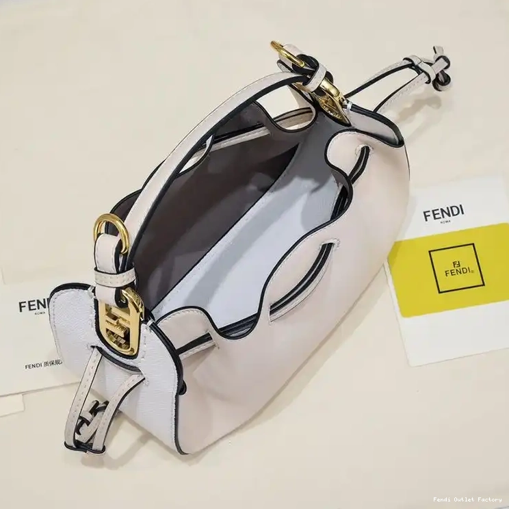 Vintage HOT Bucket Beige Mini Bag Fendi In Calf Leather Pomodorino 0524